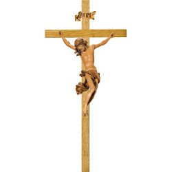 Cristo Barroco en cruz de roble